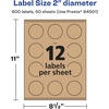 image:imageAvery Kraft Brown Round Labels Sure Feed Technology 2 Diameter 300 Kraft Brown Labels PrinttoTheEdge LaserInkjet PrintableWith PrinttotheEdge