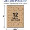 image:imageAvery Kraft Brown Round Labels Sure Feed Technology 2 Diameter 300 Kraft Brown Labels PrinttoTheEdge LaserInkjet PrintableWith PrinttotheEdge