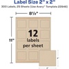 image:imageAvery Kraft Brown Square Labels with Sure Feed Technology 2 x 2 Print to the Edge LaserInkjet Printable Labels 300 Total 22846Kraft Brown