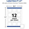 image:imageAvery Kraft Brown Square Labels with Sure Feed Technology 2 x 2 Print to the Edge LaserInkjet Printable Labels 300 Total 22846Matte White