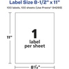 image:imageAvery Matte Clear Rectangle Sticker Sheets 85 x 11 25 Matte Clear Labels LaserInkjet Printable Labels100 labels
