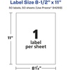 image:imageAvery Matte Clear Rectangle Sticker Sheets 85 x 11 25 Matte Clear Labels LaserInkjet Printable Labels50 labels