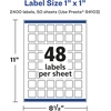 image:imageAvery Matte Clear Square Labels Sure Feed Technology 1 x 1 480 Matte Clear Labels PrinttoTheEdge LaserInkjet Printable2 400 labels