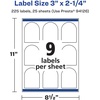 image:imageAvery Matte White Arched Labels Sure Feed Technology 3 x 225 225 Labels PrinttoTheEdge LaserInkjet Printable225 labels