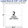 image:imageAvery Matte White Rectangle Labels 55 x 85 50 White Labels Permanent Adhesive LaserInkjet Printable100 labels