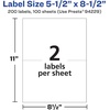 image:imageAvery Matte White Rectangle Labels 55 x 85 50 White Labels Permanent Adhesive LaserInkjet Printable200 labels