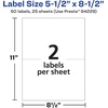 image:imageAvery Matte White Rectangle Labels 55 x 85 50 White Labels Permanent Adhesive LaserInkjet Printable50 labels