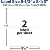 image:imageAvery Matte White Rectangle Labels 55 x 85 50 White Labels Permanent Adhesive LaserInkjet Printable500 labels