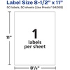 image:imageAvery Matte White Rectangle Labels 85 x 11 25 White Labels Permanent Adhesive LaserInkjet Printable50 labels
