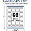 image:imageAvery Matte White Rectangle Labels Sure Feed Technology 05 x 175 1500 Matte White Printable Labels1 500 Labels