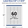 image:imageAvery Matte White Rectangle Labels Sure Feed Technology 05 x 175 1500 Matte White Printable Labels15 000 Labels