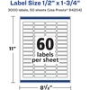 image:imageAvery Matte White Rectangle Labels Sure Feed Technology 05 x 175 1500 Matte White Printable Labels3 000 Labels