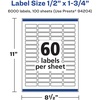 image:imageAvery Matte White Rectangle Labels Sure Feed Technology 05 x 175 1500 Matte White Printable Labels6 000 Labels