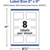 image:imageAvery Matte White Rectangle Labels Sure Feed Technology 2 x 3 200 Matte White Printable Labels2 000 Labels