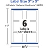 image:imageAvery Matte White Removable Square Labels Sure Feed Technology PrinttoTheEdge 3 x 3 150 Removable Labels LaserInkjet Printable90 labels
