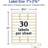 image:imageAvery Printable Address Labels 1 x 258 Matte White with Metallic Gold Borders Permanent Laser amp Inkjet Compatible 300 Blank Mailing Labels Great for Weddings Favors and More 6507Matte White Gold Borders