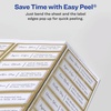 image:imageAvery Printable Address Labels 1 x 258 Matte White with Metallic Gold Borders Permanent Laser amp Inkjet Compatible 300 Blank Mailing Labels Great for Weddings Favors and More 6507Glossy Clear Gold Borders