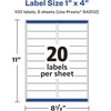 image:imageAvery Printable Durable White Rectangle Labels Sure Feed Technology 1 x 4 Waterproof Labels Laser amp PigmentBased Inkjet Compatible 500 Total Great for Product Branding Marketing and More100 labels