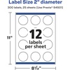 image:imageAvery Printable Durable White Round Labels Sure Feed Technology 2 Diameter PrinttotheEdge Waterproof Labels Laser amp PigmentBased Inkjet Compatible 120 Total300 labels