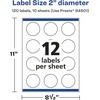 image:imageAvery Printable Durable White Round Labels Sure Feed Technology 2 Diameter PrinttotheEdge Waterproof Labels Laser amp PigmentBased Inkjet Compatible 120 Total120 labels