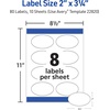 image:imageAvery Printable Oval Labels 2 x 313 Glossy White Laser amp Inkjet Compatible 80 Blank Labels Total Great for Mailing Branding Packaging and More 228202 in X 313 in
