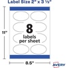 image:imageAvery Printable Oval Labels 2 x 313 Glossy White Laser amp Inkjet Compatible 80 Blank Labels Total Great for Mailing Branding Packaging and More 228202 in X 313 in Pack of 5