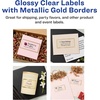 image:imageAvery Printable Rectangle Labels 2 x 4 Blank Labels Shipping Matte White Metallic Gold Border Permanent Adhesive LaserInkjet Printable 100 Total 6506Glossy Clear Gold Borders