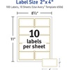 image:imageAvery Printable Rectangle Labels 2 x 4 Blank Labels Shipping Matte White Metallic Gold Border Permanent Adhesive LaserInkjet Printable 100 Total 6506Matte White Gold Borders