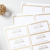 image:imageAvery Printable Rectangle Labels 2 x 4 Blank Labels Shipping Matte White Metallic Gold Border Permanent Adhesive LaserInkjet Printable 100 Total 6506Matte White Gold Borders