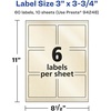 image:imageAvery Printable Rectangle Labels 3 x 375 Pearlized Ivory Laser amp Inkjet Compatible 48 Customizable Label Stickers Great for Product Branding Favors Thank You Stickers and More 228233 x 375