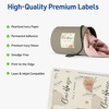 image:imageAvery Printable Rectangle Labels 3 x 375 Pearlized Ivory Laser amp Inkjet Compatible 48 Customizable Label Stickers Great for Product Branding Favors Thank You Stickers and More 228233 x 375