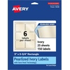 image:imageAvery Printable Rectangle Labels 3 x 375 Pearlized Ivory Laser amp Inkjet Compatible 48 Customizable Label Stickers Great for Product Branding Favors Thank You Stickers and More 228233 x 375