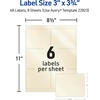 image:imageAvery Printable Rectangle Labels 3 x 375 Pearlized Ivory Laser amp Inkjet Compatible 48 Customizable Label Stickers Great for Product Branding Favors Thank You Stickers and More 228233 x 375