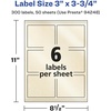 image:imageAvery Printable Rectangle Labels 3 x 375 Pearlized Ivory Laser amp Inkjet Compatible 48 Customizable Label Stickers Great for Product Branding Favors Thank You Stickers and More 228233 x 375