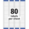 image:imageAvery Printable Return Address Labels with Sure Feed 05 x 175 Matte Clear 800 Blank Mailing Labels 1566712 inch  134 inch Pack of 5