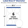 image:imageAvery Printable Round Labels Sure Feed Technology Glossy White Labels 2 Diameter Permanent Adhesive LaserInkjet 120 Total 22807Glossy White