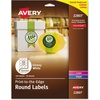 image:imageAvery Printable Round Labels Sure Feed Technology Glossy White Labels 2 Diameter Permanent Adhesive LaserInkjet 120 Total 22807Glossy White