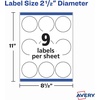 image:imageAvery Printable Round Labels Sure Feed Technology Glossy White Labels 2 Diameter Permanent Adhesive LaserInkjet 120 Total 22807Matte White