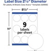 image:imageAvery Printable Round Labels Sure Feed Technology Glossy White Labels 2 Diameter Permanent Adhesive LaserInkjet 120 Total 22807Matte White