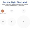 image:imageAvery Printable Round Labels with Sure Feed 2 Diameter Glossy Clear 120 Customizable Labels 228252 Diameter  Pack of 1