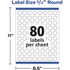 image:imageAvery Printable Round Labels with Sure Feed 34 Diameter Glossy Clear 400 Customizable Labels 4222