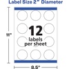 image:imageAvery Printable Round Labels with Sure Feed Technology 2 Diameter Glossy White Laser amp Inkjet Compatible 60 Blank Labels Total Great for Mailing Branding and More 2281760 Count Pack of 2