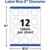 image:imageAvery Printable Round Labels with Sure Feed Technology 2 Diameter Matte White Laser amp Inkjet Compatible 300 Blank Labels Total Great for Branding Packaging Events and More 228772 inch diameter