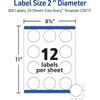 image:imageAvery Printable Round Labels with Sure Feed Technology 2 Diameter Matte White Laser amp Inkjet Compatible 300 Blank Labels Total Great for Branding Packaging Events and More 228772 inch diameter