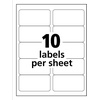 image:imageAvery Printable Shipping Labels with Sure Feed 2 x 4 Customizable Stickers White 250 Blank Mailing Labels Great for Mailing Shipping and More 52632 in X 4 in Pack of 5