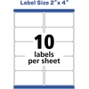 image:imageAvery Printable Shipping Labels with Sure Feed 2 x 4 Customizable Stickers White 250 Blank Mailing Labels Great for Mailing Shipping and More 81632 x 4