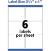 image:imageAvery Printable Shipping Labels with Sure Feed 313 x 4 White 150 Blank Mailing Labels 8164750 labels