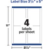 image:imageAvery Printable Shipping Labels with Sure Feed 35 x 5 White 100 Blank Mailing Labels 8168200 labels