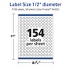 image:imageAvery TrueBlock Matte White Round Labels Sure Feed Technology 05 Diameter 1540 Matte White Labels PrinttoTheEdge LaserInkjet Printable Great for Product Merchandising Stickers7 700 labels