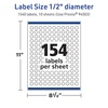 image:imageAvery TrueBlock Matte White Round Labels Sure Feed Technology 05 Diameter 1540 Matte White Labels PrinttoTheEdge LaserInkjet Printable Great for Product Merchandising Stickers1 540 labels